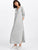 Side Slit Marled Knit Maxi Tee Dress