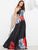 Cross Back Floral Maxi Dress
