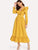 Double V Neck Surplice Ruffle Maxi Dress