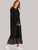 Polka Dot Trim Pephem Combo Maxi Dress