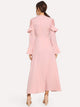 Flounce Sleeve Ruffle Trim Maxi Dress