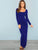 Square Neck Fitted Solid Maxi Dress