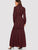 Tie Neck Love Print Frill Trim Maxi Dress