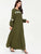 Floral Appliques Bishop Sleeve Maxi Dress