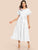 Floral Embroidered Self Belted Tiered Maxi Dress