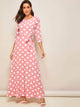 Floral Print Self Tie Maxi Dress