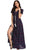 Women Flower Print Casual Split Maxi