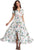 Women Flower Print Casual Split Maxi