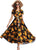 Women Flower Print Casual Split Maxi