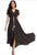 Women Flower Print Casual Split Maxi