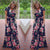 Floral Print Boho Beach Dress Tunic Maxi Dress