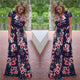 Floral Print Boho Beach Dress Tunic Maxi Dress