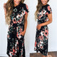 Floral Print Boho Beach Dress Tunic Maxi Dress