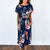 Floral Print Boho Beach Dress Tunic Maxi Dress