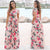 Floral Print Boho Beach Dress Tunic Maxi Dress