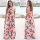 Floral Print Boho Beach Dress Tunic Maxi Dress