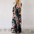 Floral Print Boho Beach Dress Tunic Maxi Dress