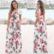 Floral Print Boho Beach Dress Tunic Maxi Dress