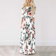 Floral Print Boho Beach Dress Tunic Maxi Dress