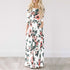 Floral Print Boho Beach Dress Tunic Maxi Dress