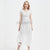 Plus Size Chiffon Casual Slim V-neck White Dress