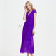 Plus Size Chiffon Casual Slim V-neck White Dress
