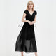 Plus Size Chiffon Casual Slim V-neck White Dress