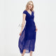 Plus Size Chiffon Casual Slim V-neck White Dress