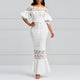 Sexy Hollow Lace-Up Bodycon Party Maxi Dresses