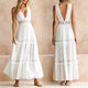 Deep V Elegant White Lace Sexy Dress