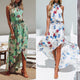 Boho Floral Long Maxi Dress Sleeveless
