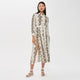 Snake skin Printed Dress Loose Vintage Maxi