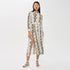 Snake skin Printed Dress Loose Vintage Maxi