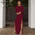 Long sleeve high side split bodycon maxi dress