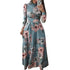 Long Dress Floral Print Beach Maxi Dress