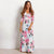 Floral Print Maxi Dress Boho Style Long