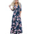 Floral Print Maxi Dress Boho Style Long