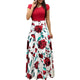 Floral Print Bohemian Beach Maxi Dress